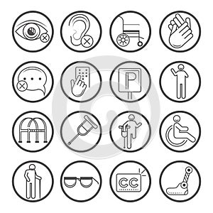 disabled pictogram symbols