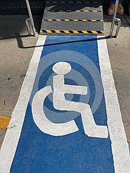 Disabled ramp symbol photo