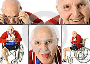 Disabled senior collage