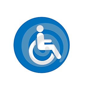 Disabled sign icon. Vector eps10