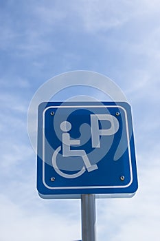 Disabled sign parking driver