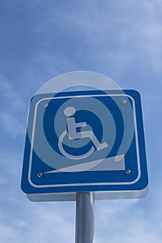 Disabled sign parking driver