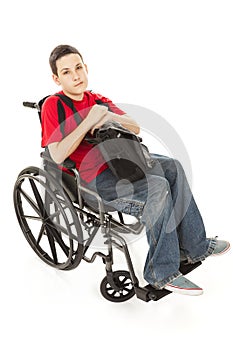 Disabled Teen Boy - Serious