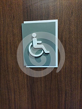 Disabled toilet door sign,wheelchair symbo