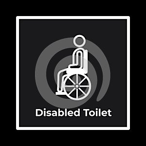 Disabled toilet sign age vector drawing