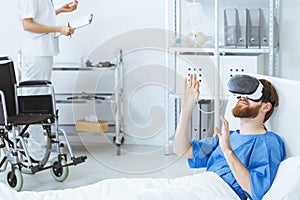 Disabled during virtual reality therapy