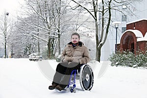 Disabled young man