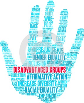 Disadvantaged Groups Word Cloud photo