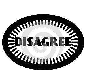 DISAGREE stamp on white