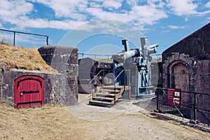 A disappear gun Pendennis Castle