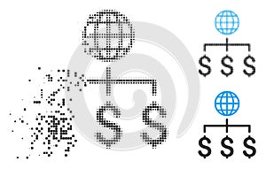 Disappearing Dot Halftone Global Payments Icon