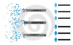 Disappearing Dotted Halftone Ethereum List Icon