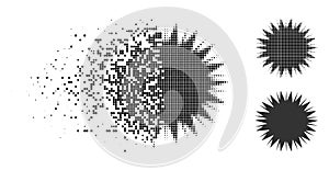 Disappearing Dotted Halftone Microbe Spore Icon