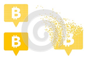 Disappearing Dotted and Original Bitcoin Banner Icon