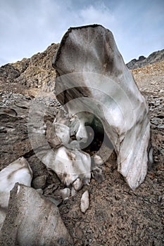 Disappearing glacier on the Alps