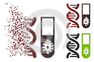 Disappearing Pixel Halftone Hitech Microbiology Icon