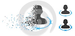 Disappearing Pixel Halftone Patient Jail Icon