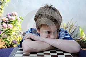 Disappointed chess player