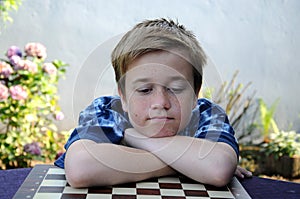 Disappointed chess player