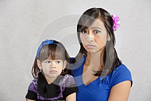 Disappointed Mother with Child