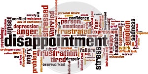 Disappointment word cloud