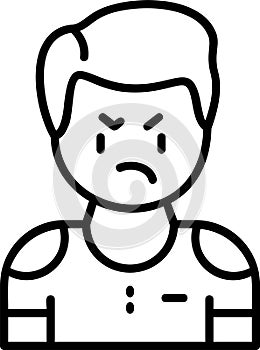 Disapproval Outline Vector Icon