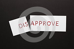 Disapprove is approve concept