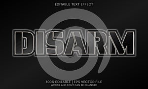 Disarm editable text effect style photo