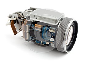 Disassembled camera