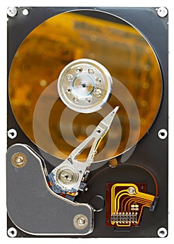 Disassembled computer hard disk