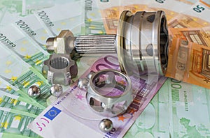 Disassembled the CV joint.