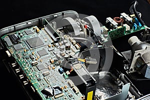 Disassembled DLP projector