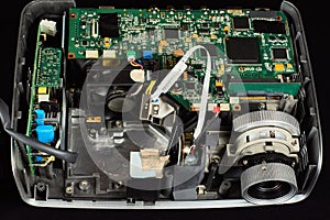 Disassembled DLP projector photo