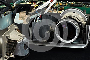 Disassembled DLP projector photo