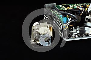 Disassembled DLP projector