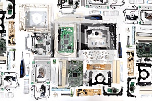 Disassembled dvd-rom drive