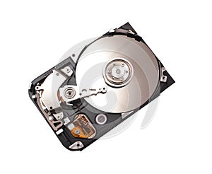 Disassembled hard disk drive