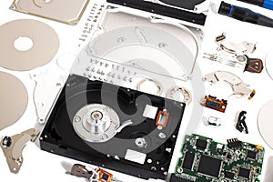 Disassembled hdd drive