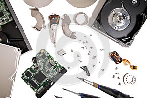 Disassembled hdd drive