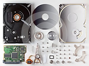 Disassembled HDD Hard Drive