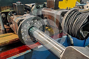 Disassembled mechanical hydraulic pump rod