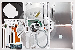 Disassembled optical drive cd dvd rom