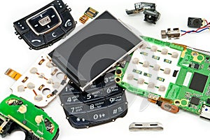 Disassembled phone