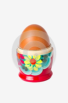 Disassembled Matryoshka with egg