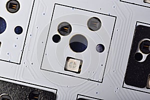 Disassembly mechanical keyboard, Modified custom keyboard with PCB switch pad stickers