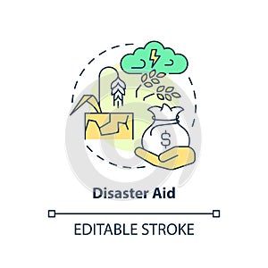 Disaster aid concept icon
