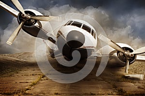 Disaster airplane wreck photo