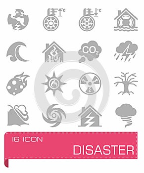 Disaster icon set