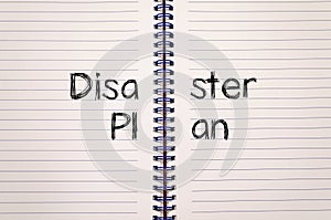 Disaster plan text concept