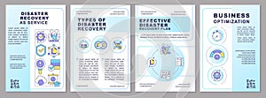 Disaster recovery as service blue brochure template